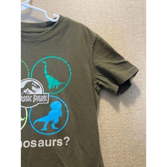 Jurassic World Shirt Boy's 5/6 Dinosaur Dark Green - Picture 4 of 11